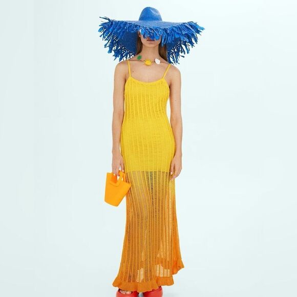 Mango Dresses & Skirts - Mango Yellow and Orange Maxi Dress